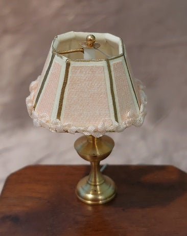 Table Lamp with Fringe, Pink