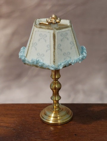 Table Lamp with Fringe, Blue