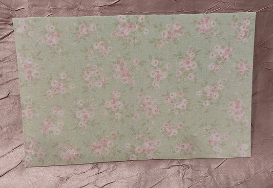 Rug, Green, Pink Rose, #479