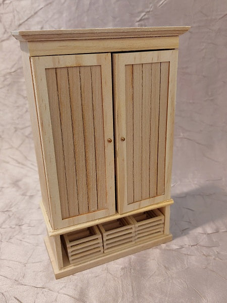 Craft Armoire with Crates, Unfinished