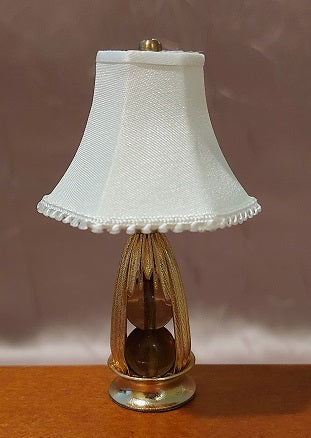 Table Lamp with 2 Beads, Brass