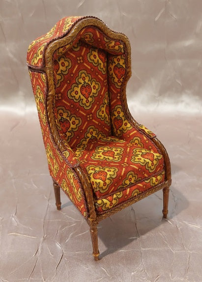 Porter Chair, Upholstered, Walnut