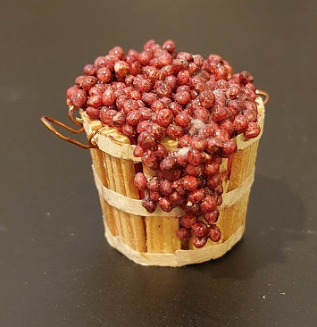 Bushel Basket with Red Grapes