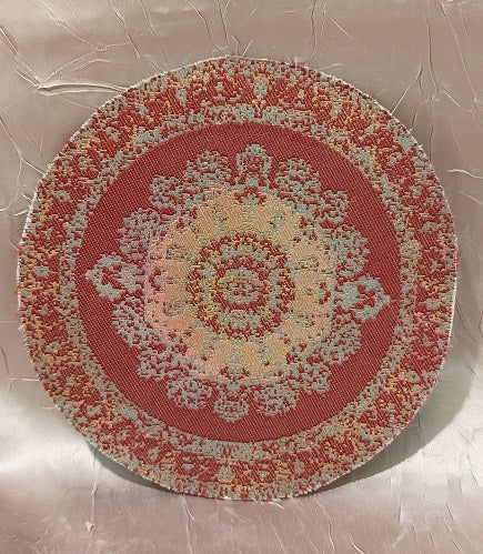 Rug, Oriental, Round, Burgandy