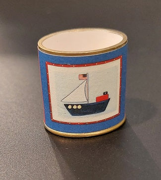 Waste Basket, Toy Sail Boat