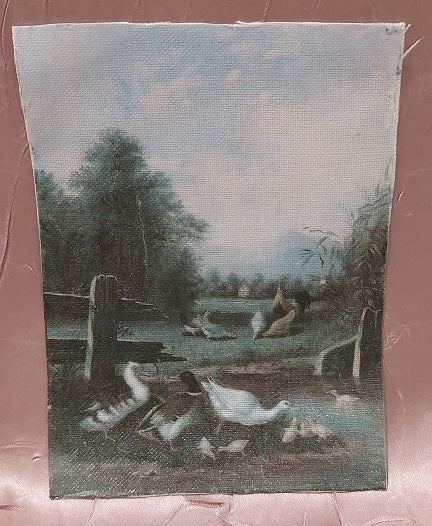 Print on Canvas, Ducks & Chickens