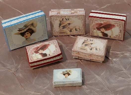 Victorian Empty Gift Boxes, Assorted