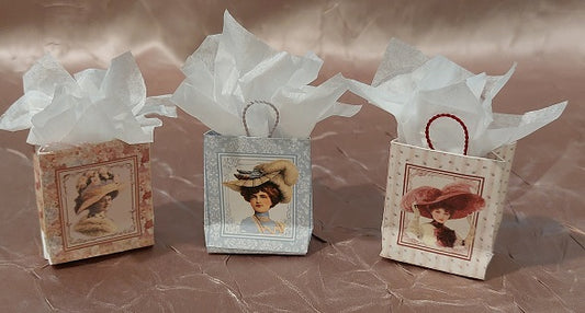 Victorian Shopping Bags, Assorted