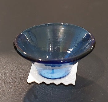 Vintage Blown Glass Bowl, Blue