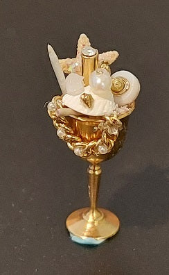 Brass Goblet with Jewelry