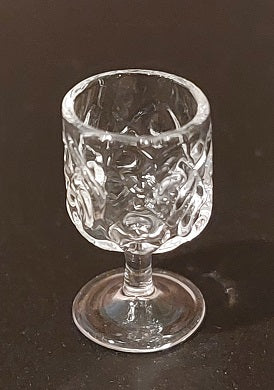 Water Glass, Diamond Thumbprint Crystal