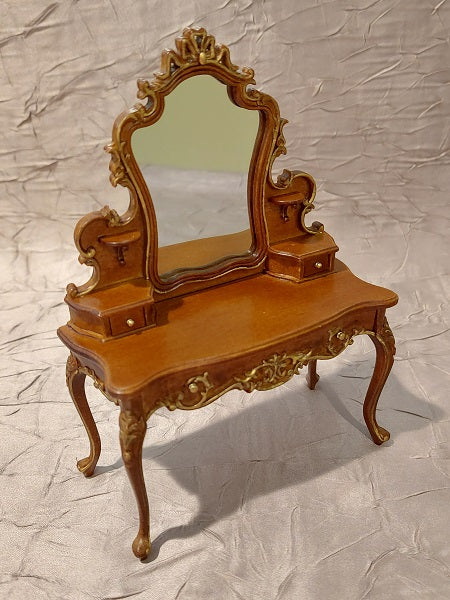 Victorian Dressing Table, Walnut & Gold