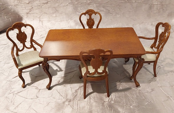 American Victorian Dining Room Set, Walnut, 5pc