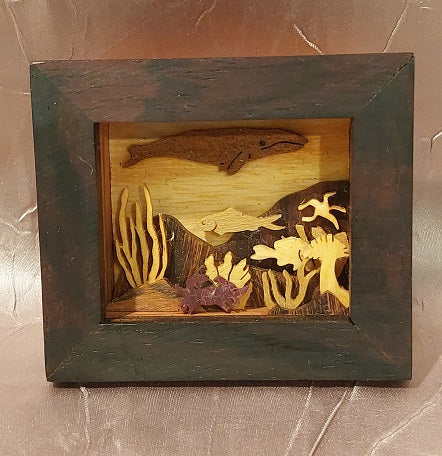 Framed Sea Life, Laser Cut