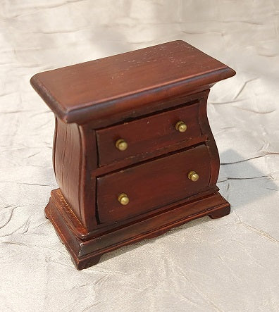 Bombe Night Stand, Mahogany