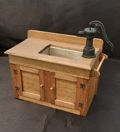 Sink with Pump, Walnut