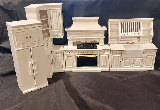 Kitchen Set, White, 6pc