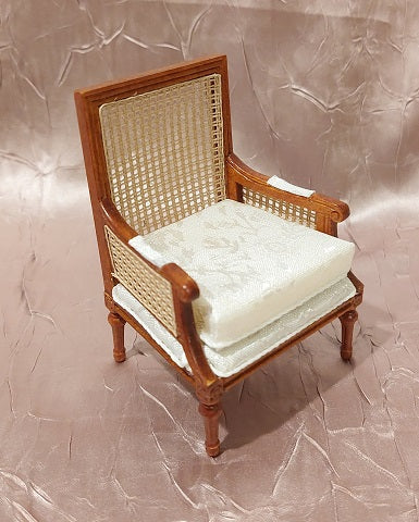 Caned Bergere Chair, Walnut