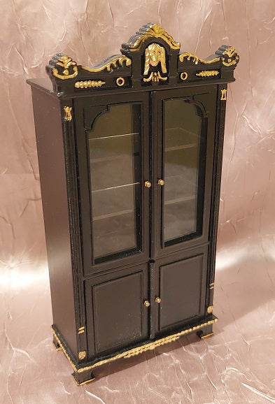 Empire Display Cabinet, Black & Gold