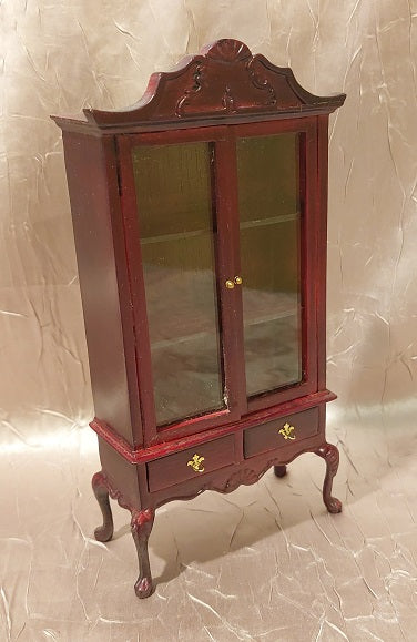 Carved China Cabinet, Mahogany