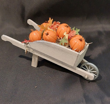 Wheelbarrow Filled with Pumpkins