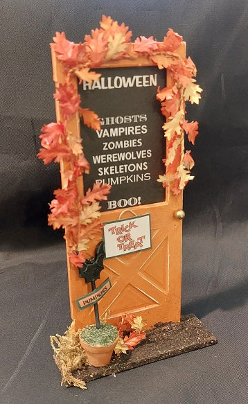 Chalkboard Garden Door, Halloween Sign