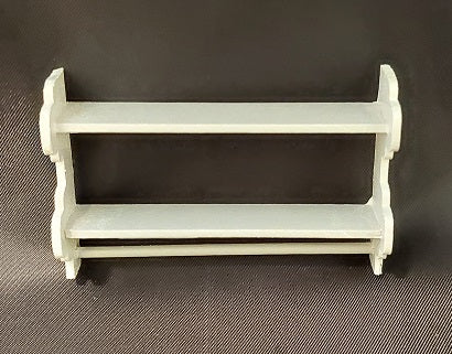 Long Shelf with Towel Bar, White