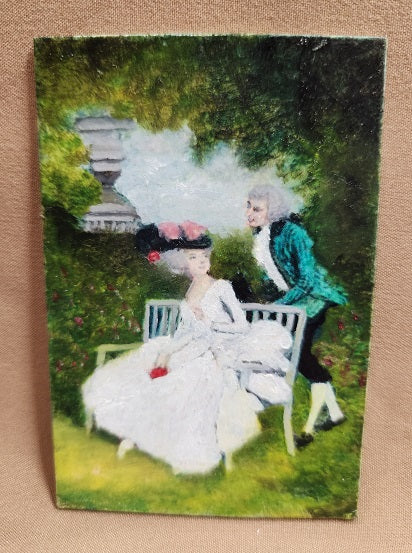 Oil Painting, French Courting Couple