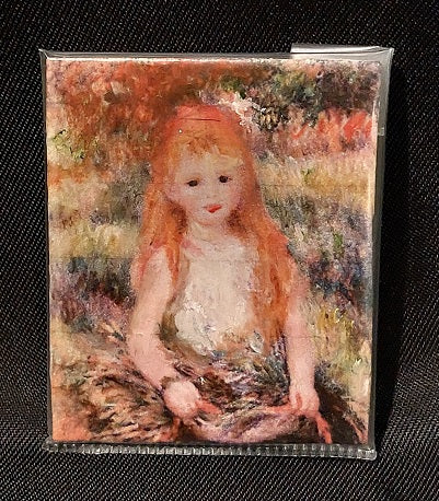 Oil Painting, Red Hair Girl in Fields