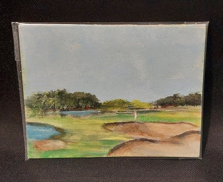 Oil Painting, Golf Course & Waterholes