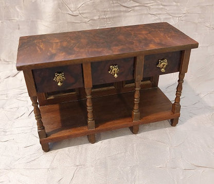 Burl English Paneled Console