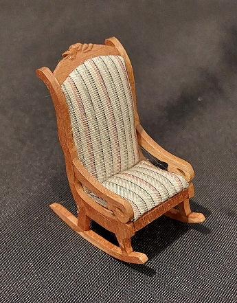 1/2" Scale Slipper Rocking Chair, Cherry