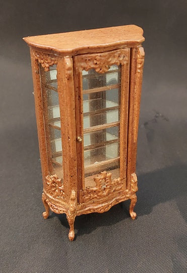 1/2" Scale Vitrine Curio French, Fruitwood