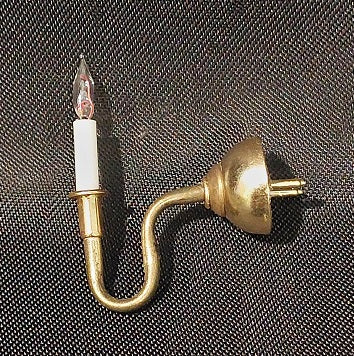 1/2" Scale Brass Candle Sconce
