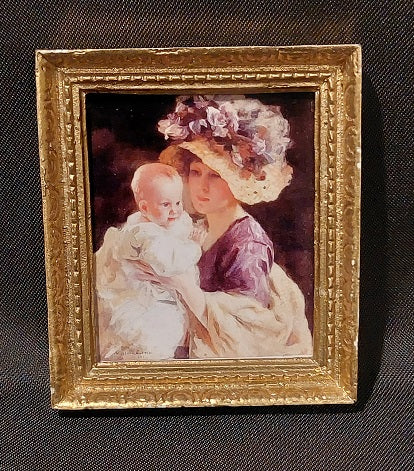 Framed Print, Victorian Mother & Baby