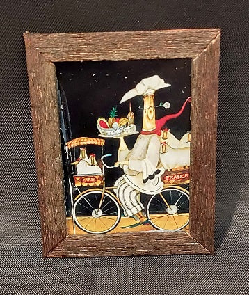 Framed Print, Bicycle Chef