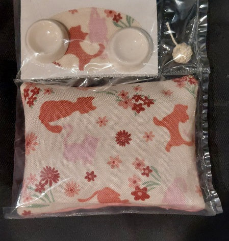 Cat Bed Set, Pink