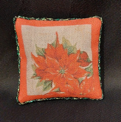 Pillow, Christmas Poinsettia