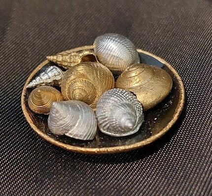 Plate of Gilded & Silver Shells