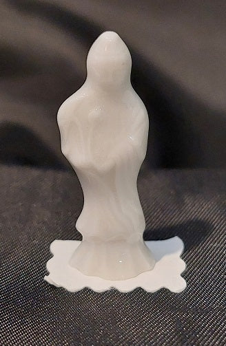 Geisha Figurine, White Porcelain