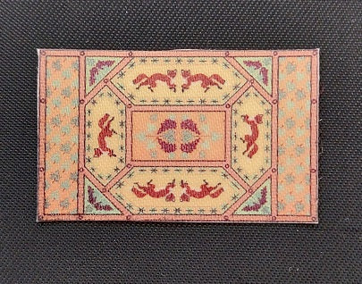 1/4" Scale Rug, Gold, Peach, Green