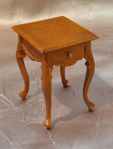 Lorraine French End Table, New Walnut