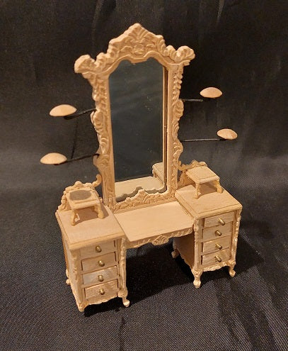 1/2" Scale Vanity & Hat Display, Unfinished