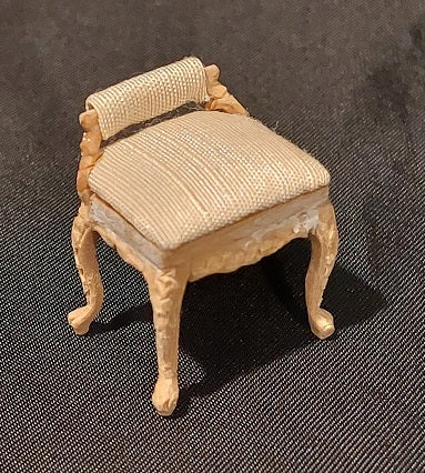 1/2" Scale Vanity Stool, Unfinished