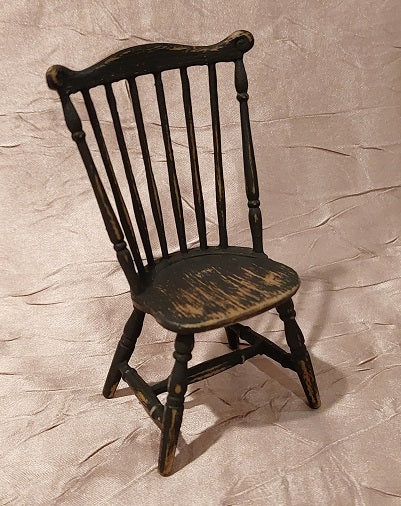 Colonial Chair, Distressed Black