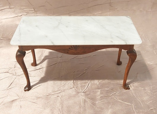 Queen Anne Serving Table, Marble Top