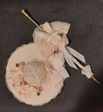 Silk Hat & Parasol, Chantel Cream, Pink