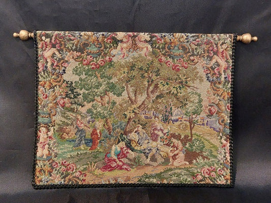 Tapestry, Picnic Scene, Petit Point