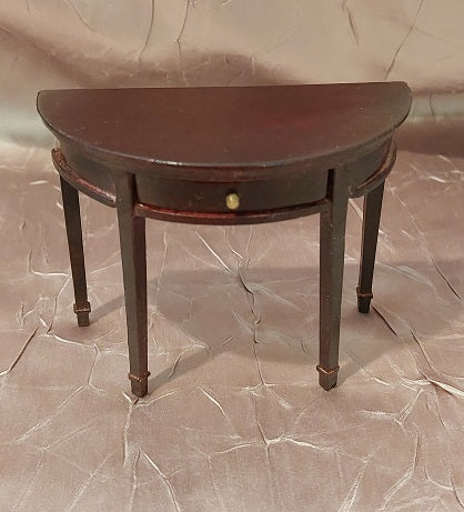 Crescent Half Round Table, Mahogany