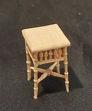 1/2" Scale Side Table, Unfinished